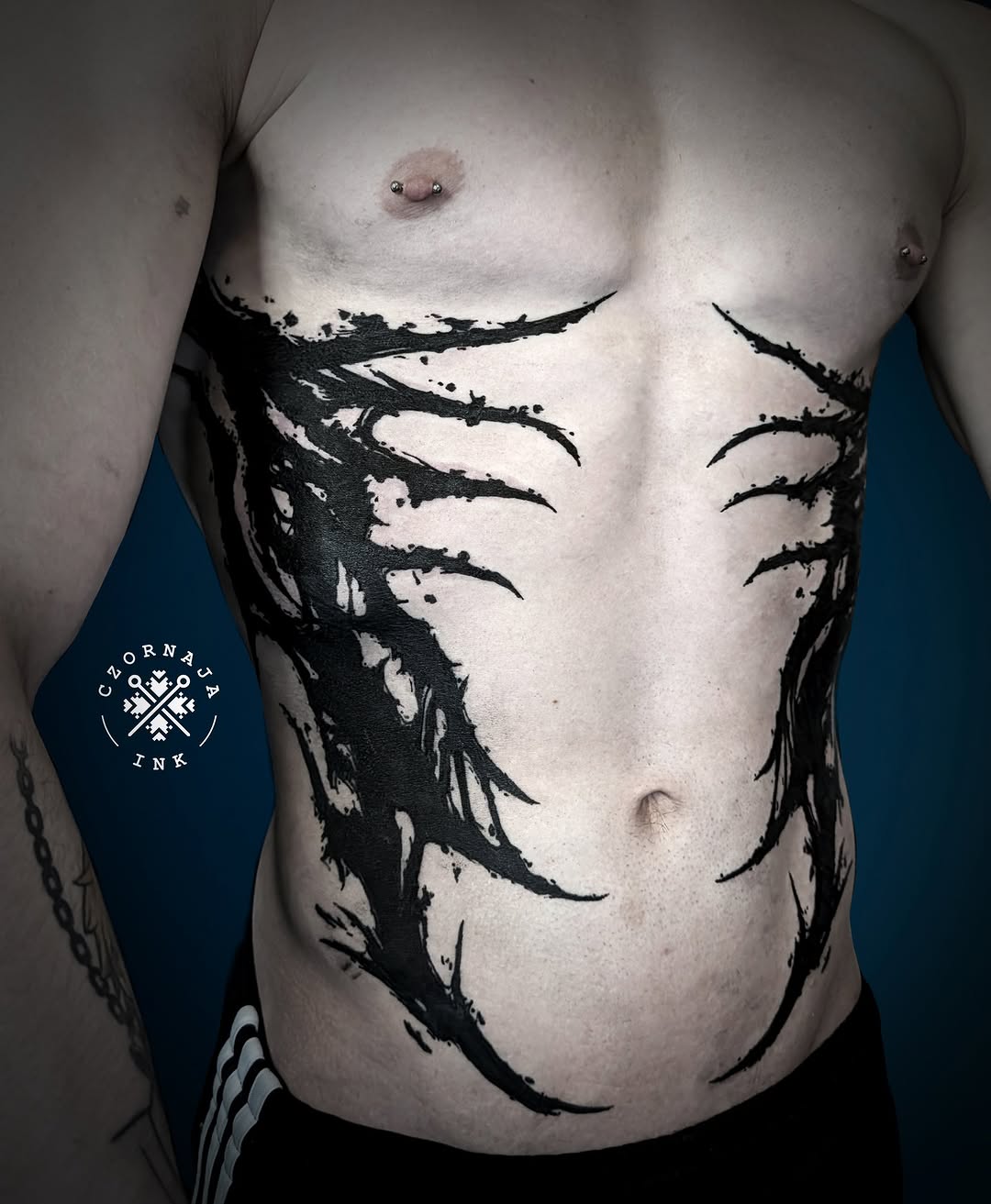 Tattoo by @czornaja_ink — blackwork