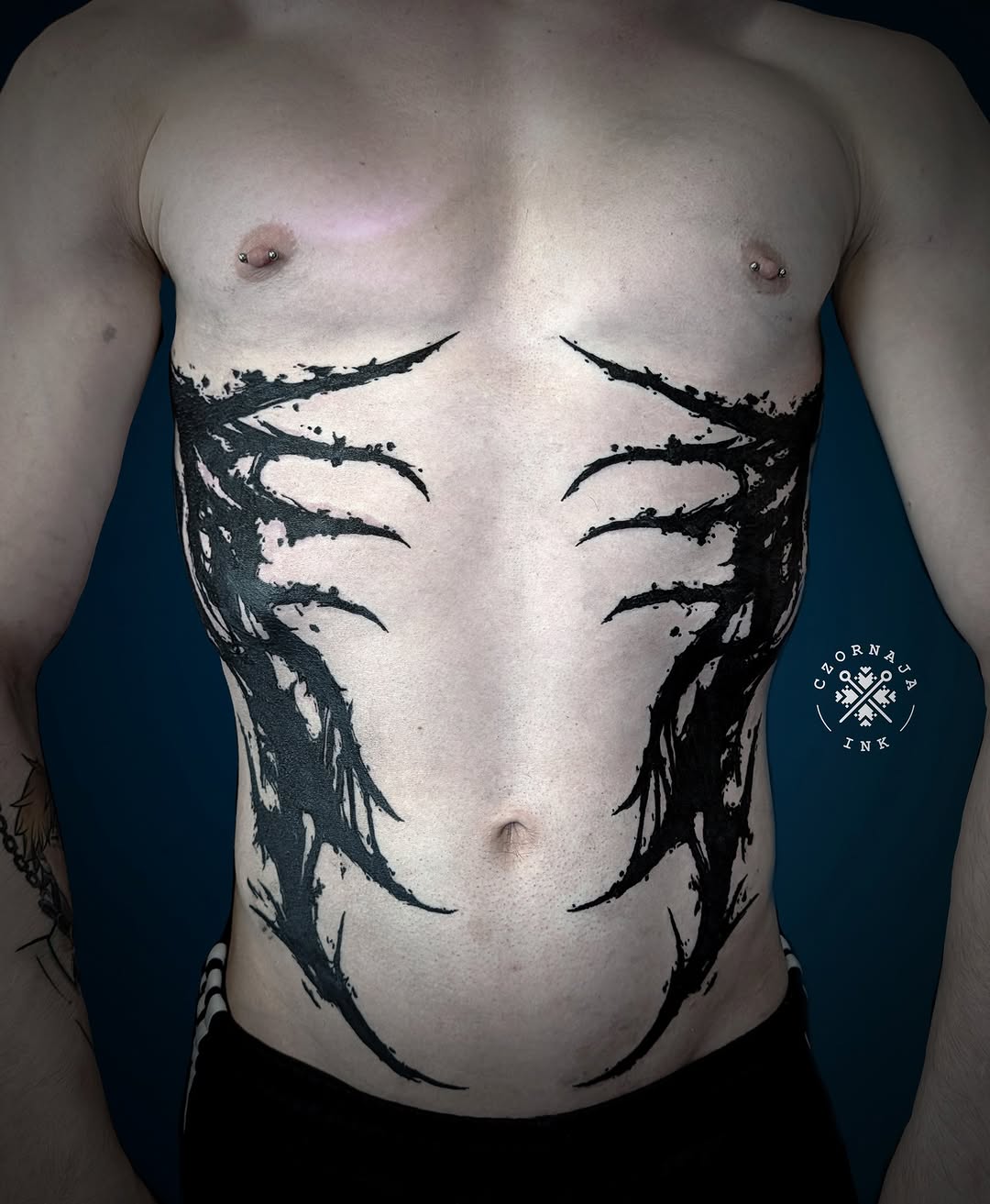 Tattoo by @czornaja_ink — blackwork