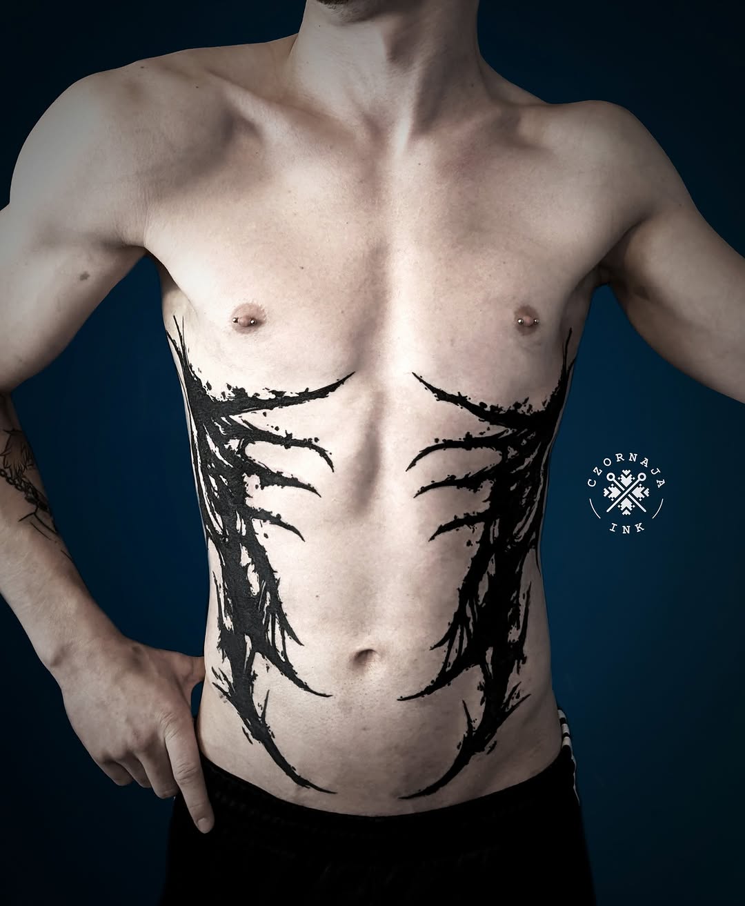 Tattoo by @czornaja_ink — blackwork