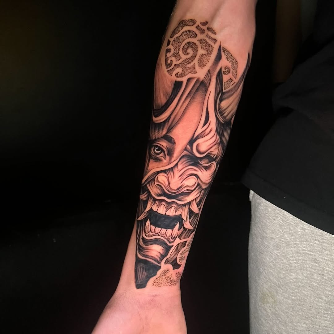 Tattoo by @devillepinson — black_and_grey, realism