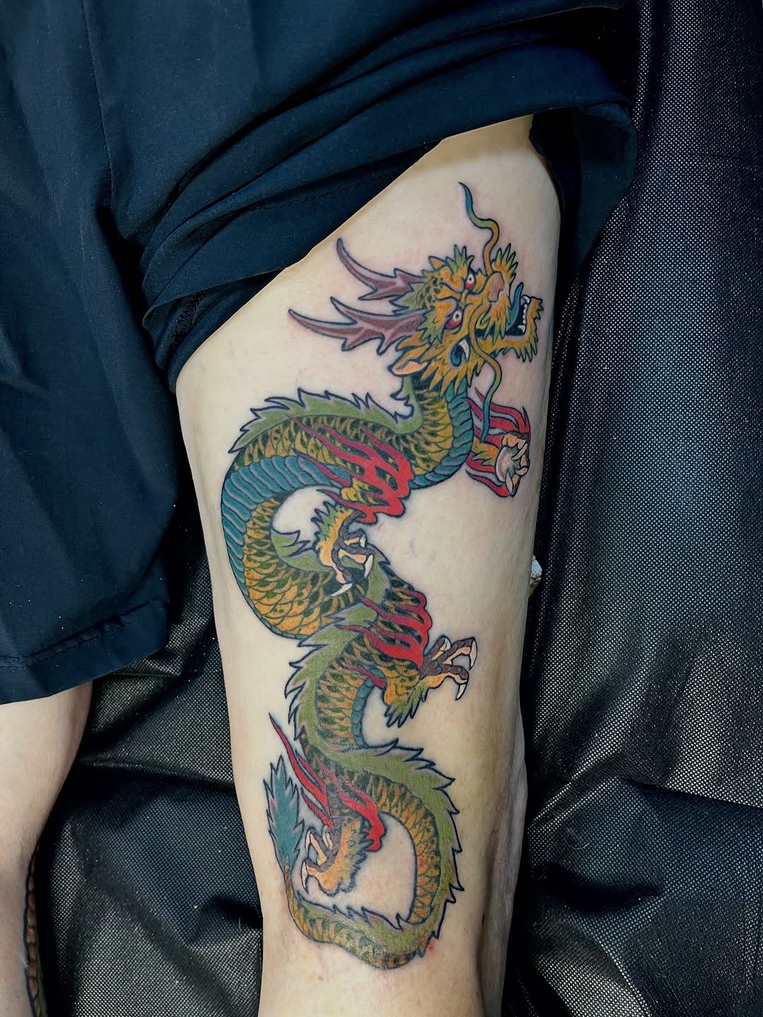 Tattoo by @wildroottattoo — japanese_irezumi, illustrative