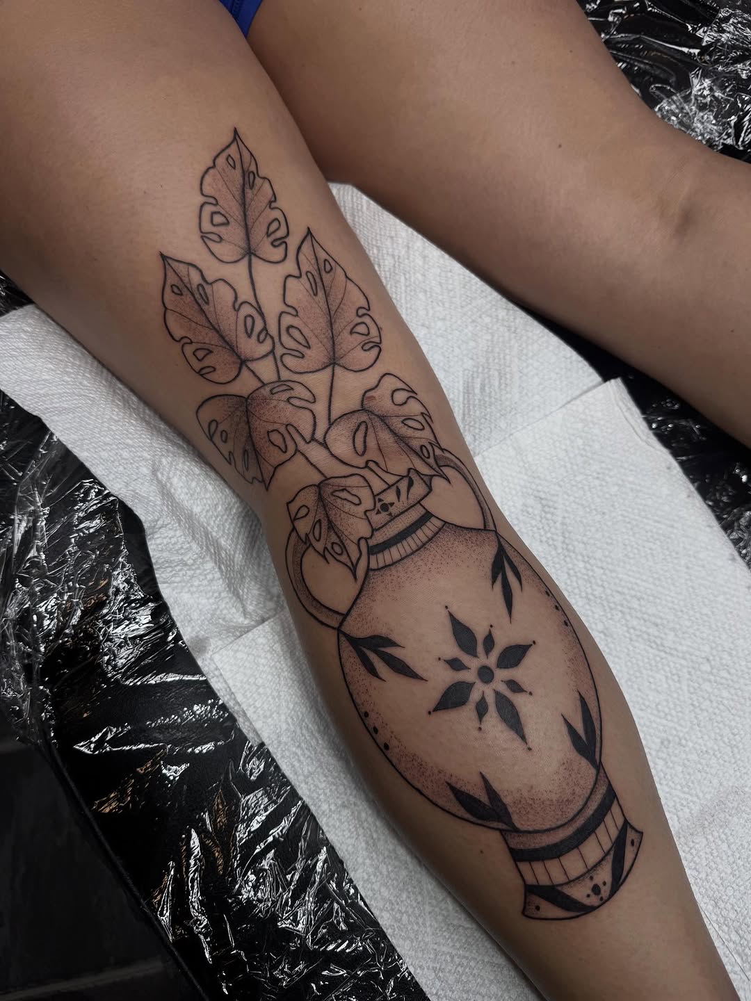 Tattoo by @olivia__tattoos — illustrative, dotwork