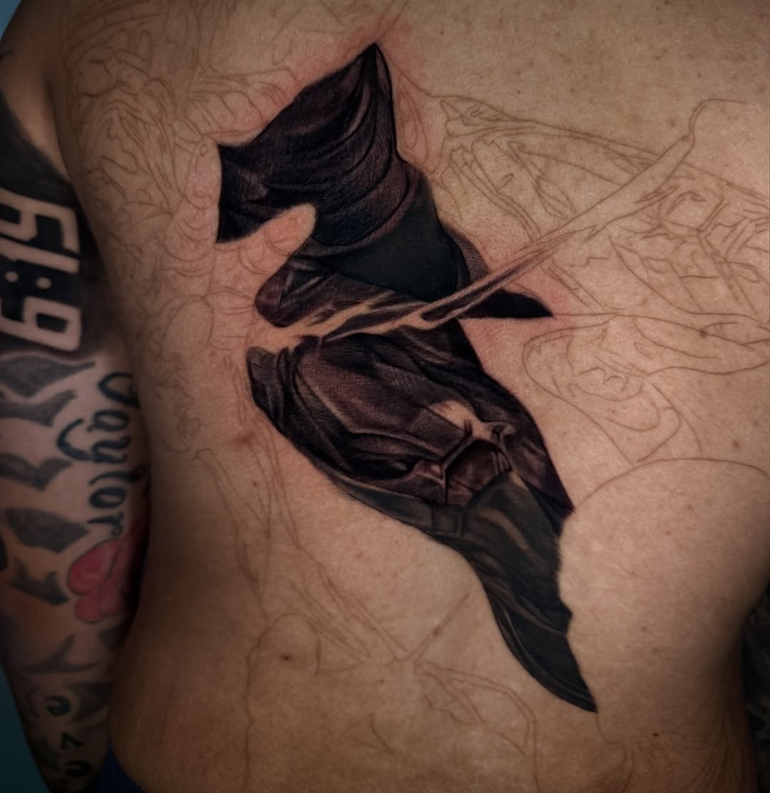 Tattoo by @inkbytrav — realism, black_and_grey