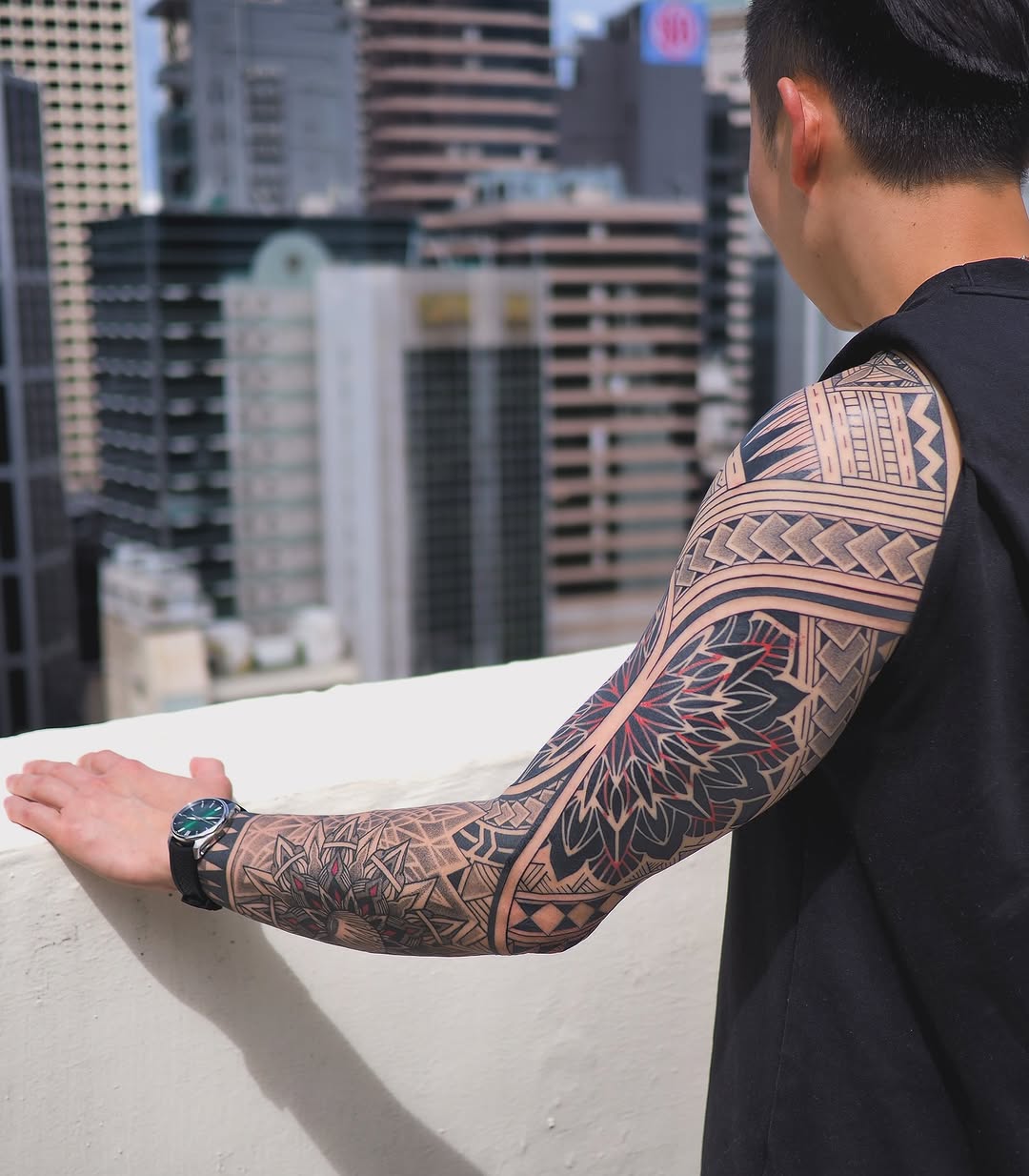 Tattoo by @jimmyyuen — geometric, blackwork