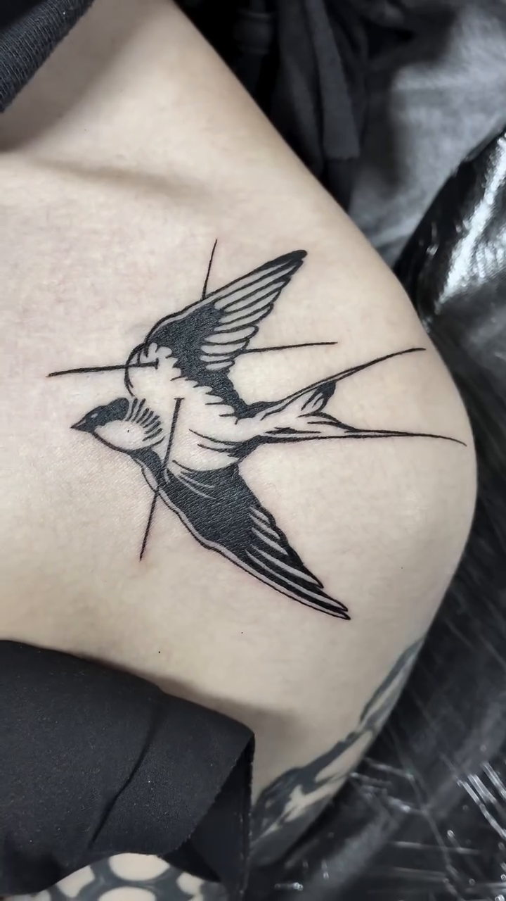 Tattoo by @stee_tt โ fine_line, black_and_grey