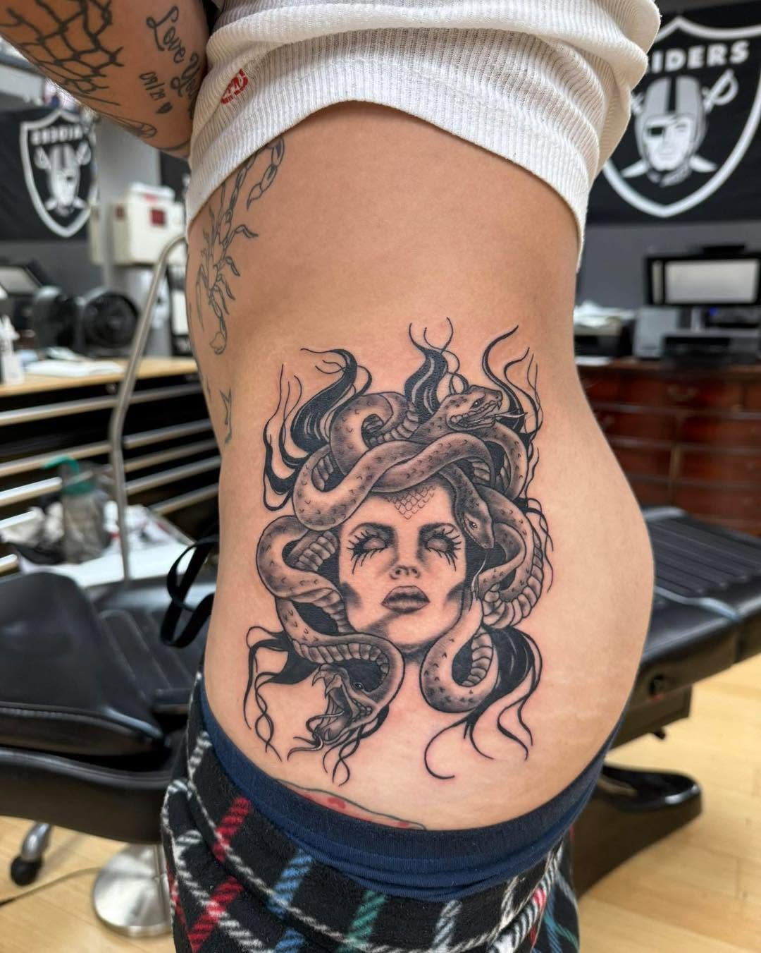 Tattoo by @ostattoo — black_and_grey, realism