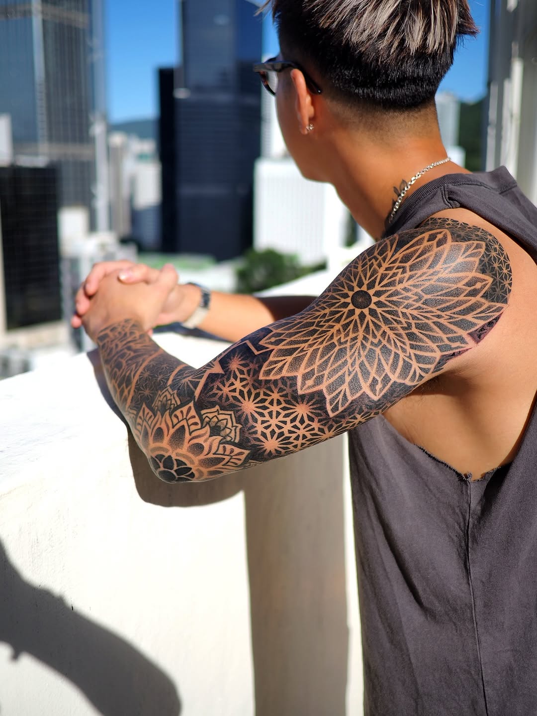Tattoo by @jimmyyuen — geometric, dotwork