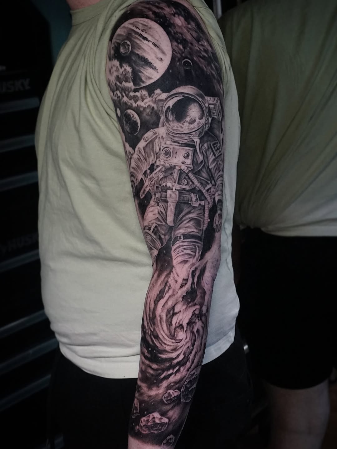 Tattoo by @dan_logan_tattoo — realism, black_and_grey