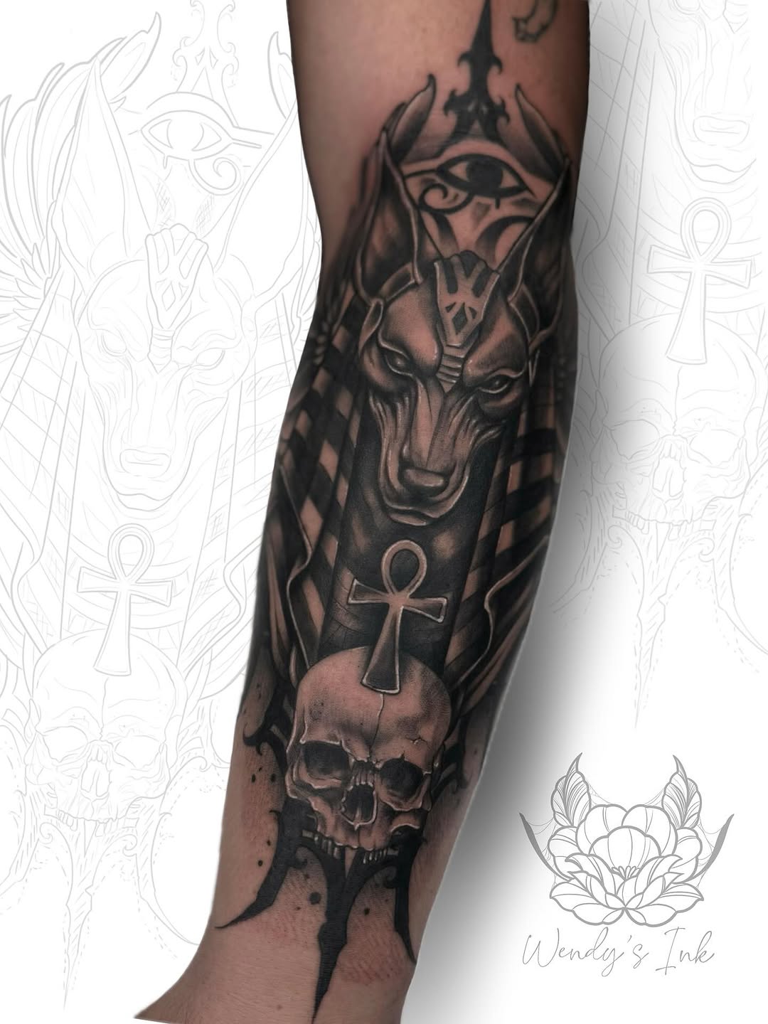 Tattoo by @wendys.ink — black_and_grey, realism