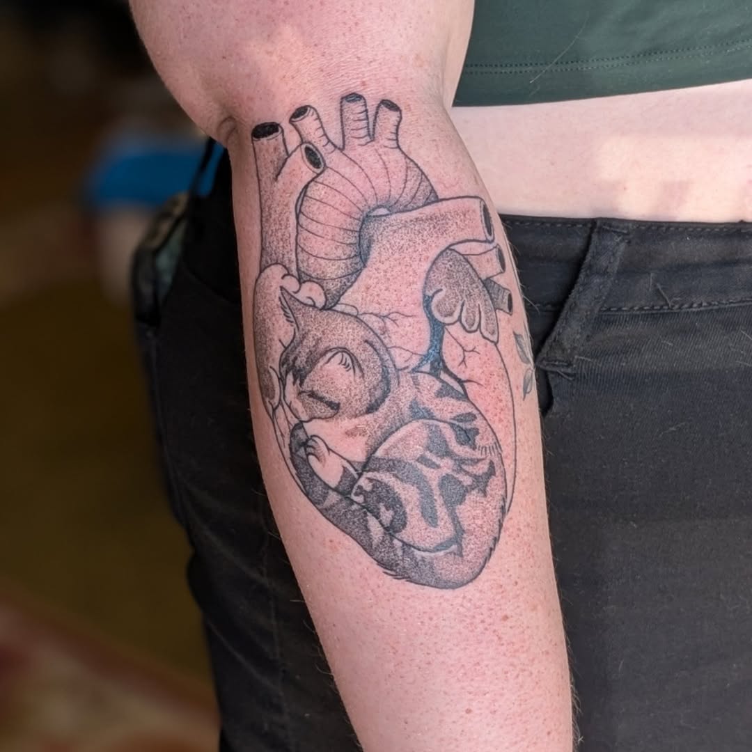 Tattoo by @randi.ink — black_and_grey, dotwork