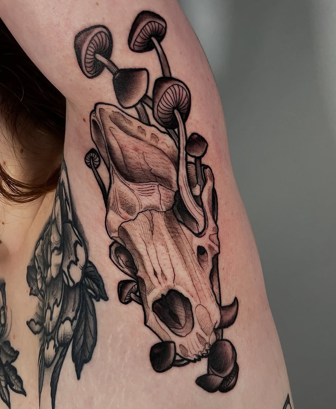 Tattoo by @doublescribbles — black_and_grey, realism