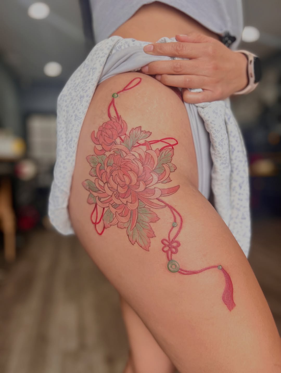 Tattoo by @chibi.inks โ japanese_irezumi, fine_line