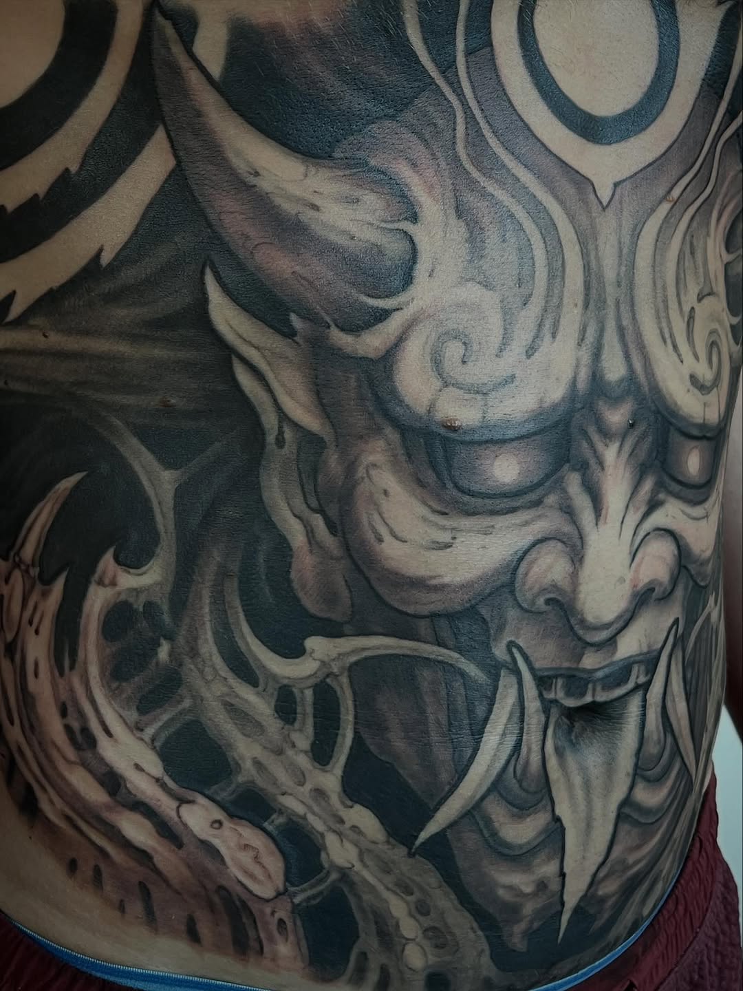 Tattoo by @evanmakesart — japanese_irezumi, black_and_grey