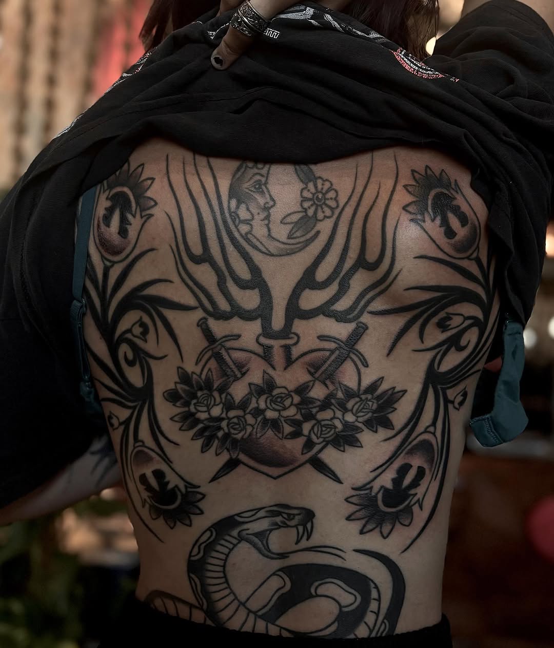 Tattoo by @luna_blue_tattoo — american_traditional, black_and_grey