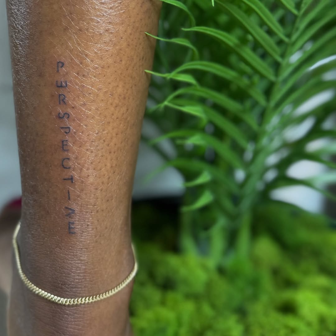 Tattoo by @inksspire — lettering_script, fine_line