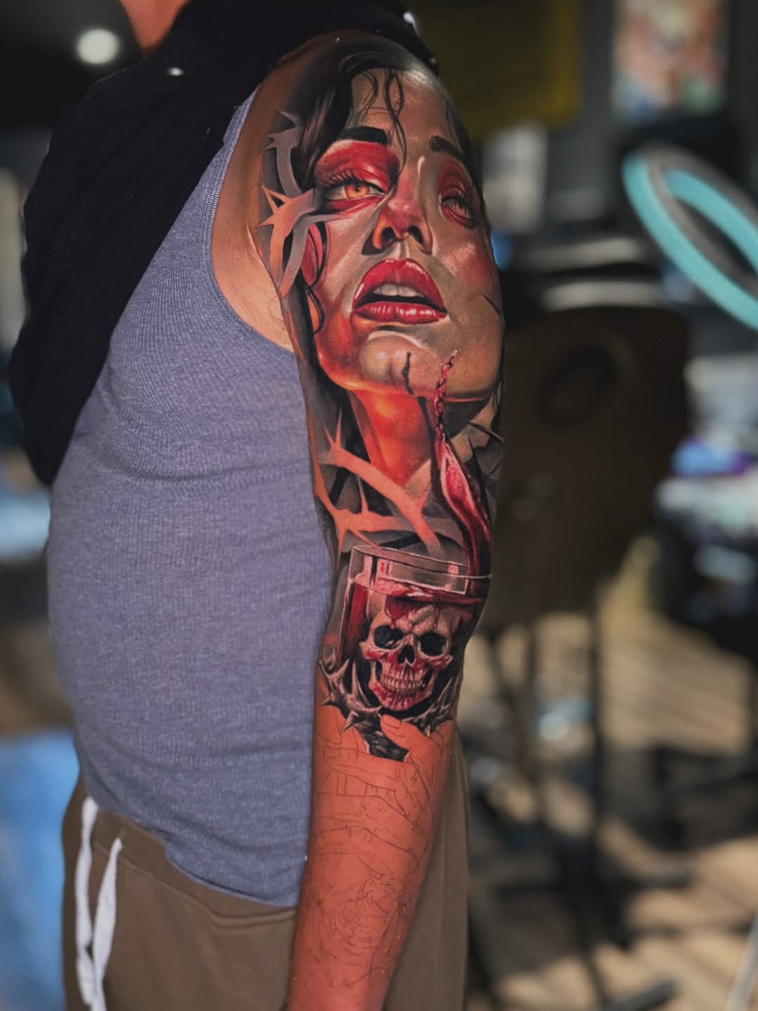 Tattoo by @mickeytattoos — realism, dark_realism