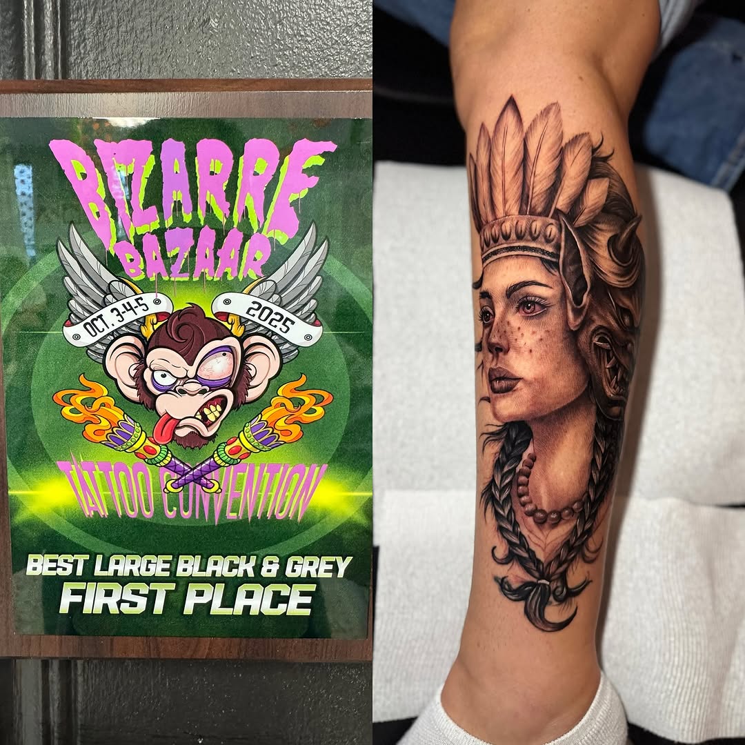 Tattoo by @hassintattoo — realism, black_and_grey
