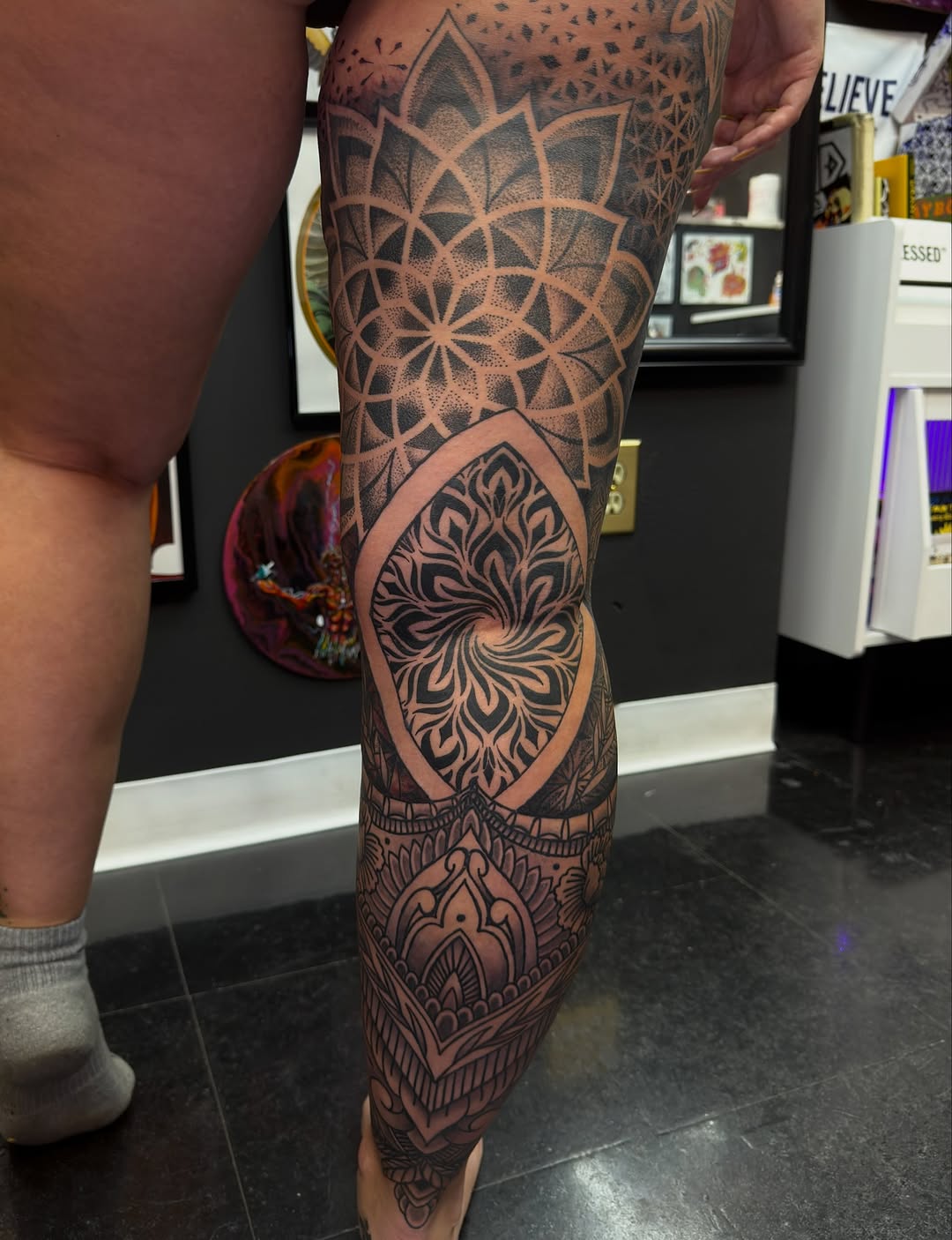 Tattoo by @jaws_the_artist β geometric, dotwork