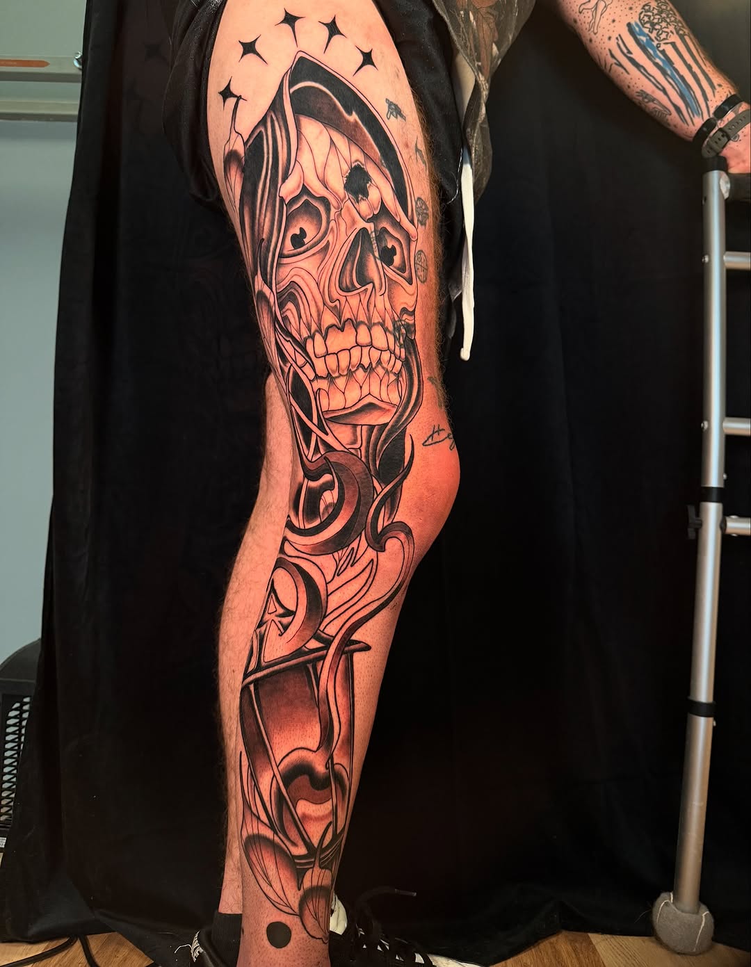 Tattoo by @xandratattoos — blackwork, illustrative