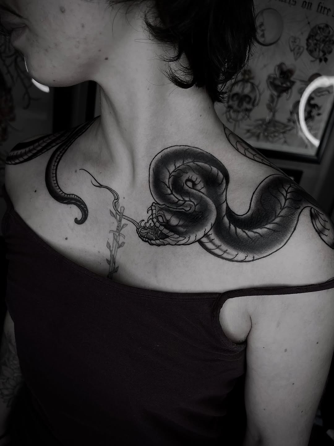 Tattoo by @lorenzotattoos — black_and_grey, japanese_irezumi