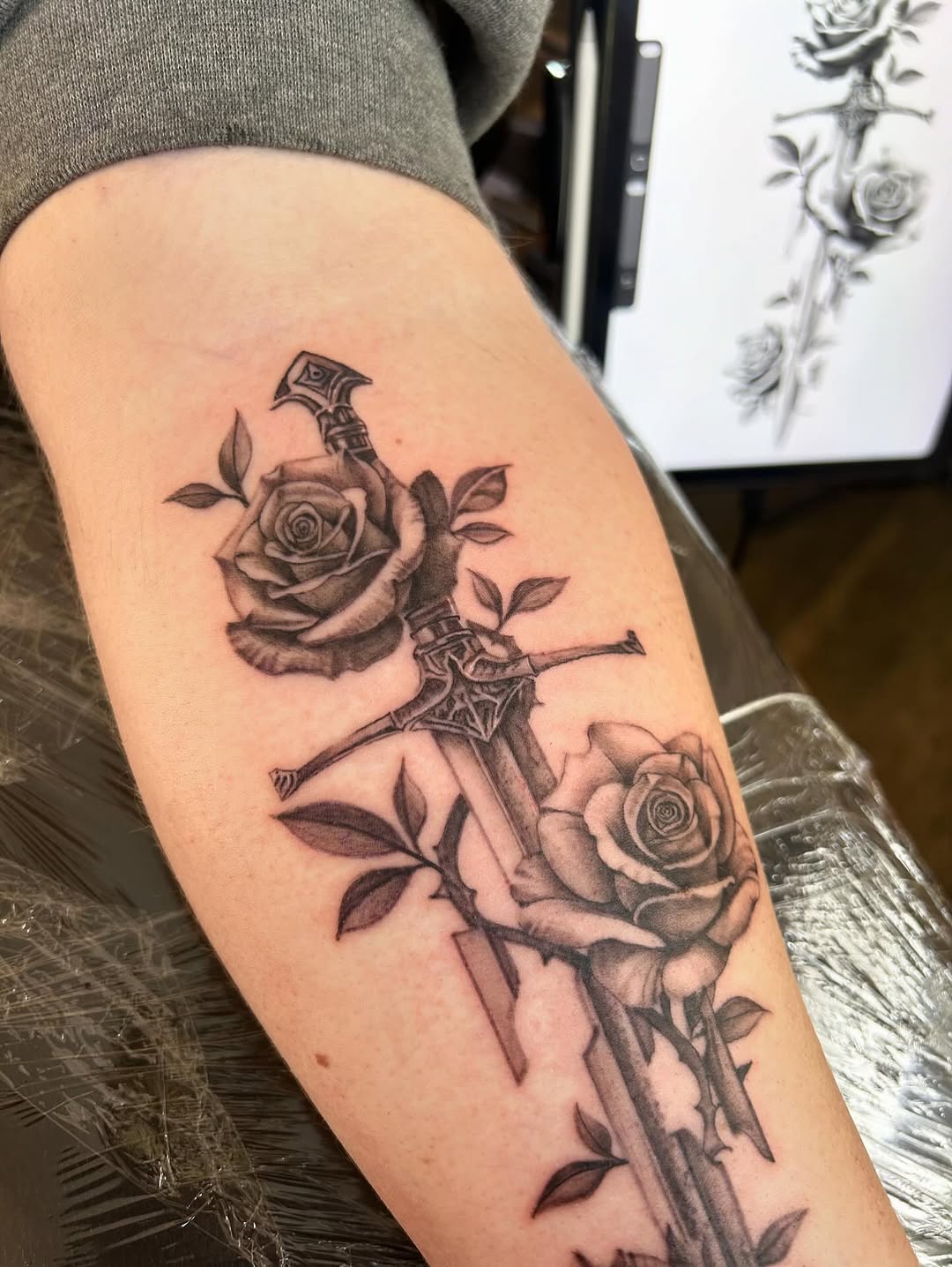 Tattoo by @khloztatz β realism, black_and_grey