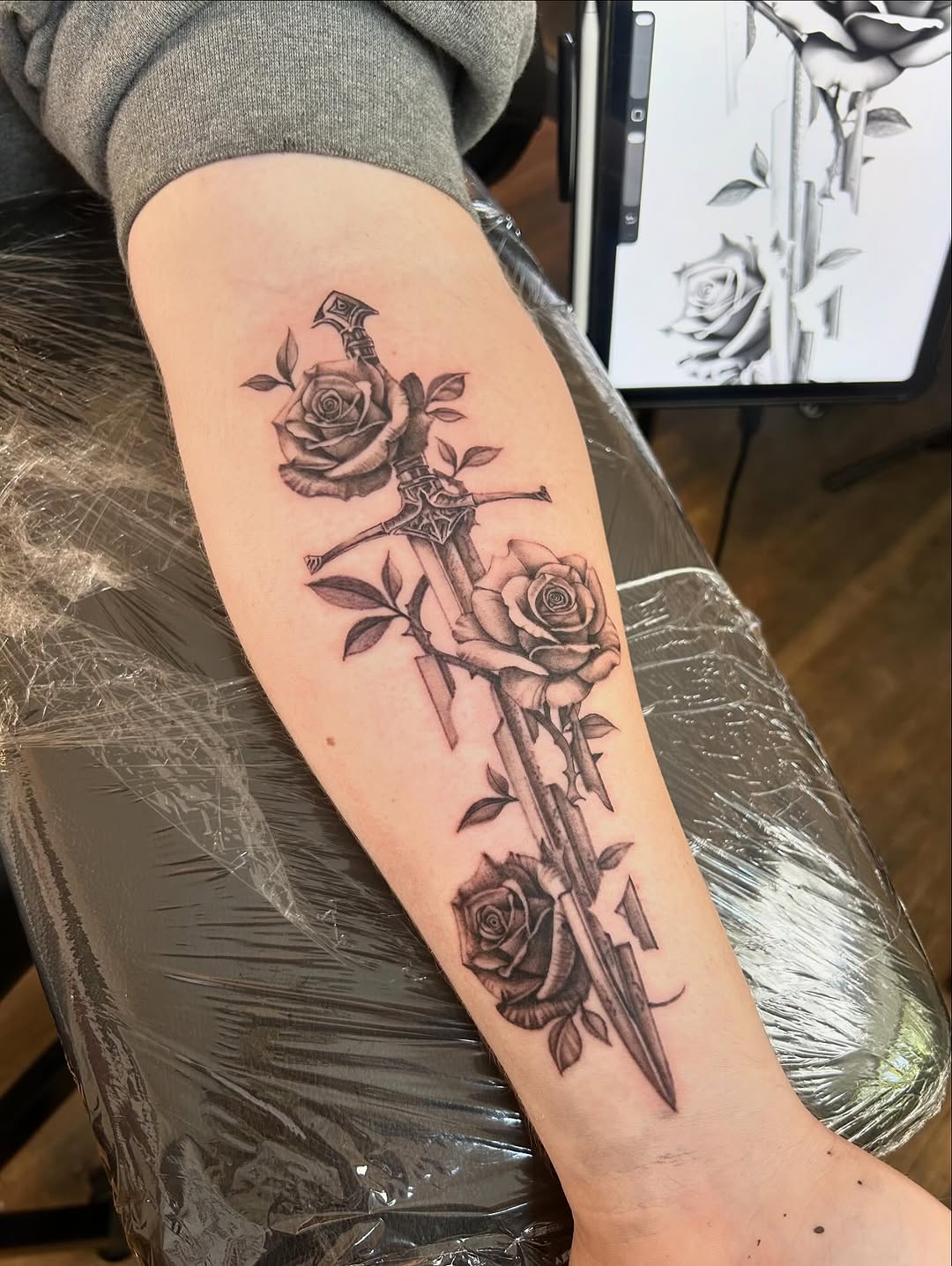 Tattoo by @khloztatz β realism, black_and_grey