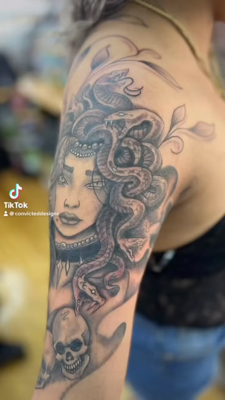 Tattoo by @samson.akers — black_and_grey, realism