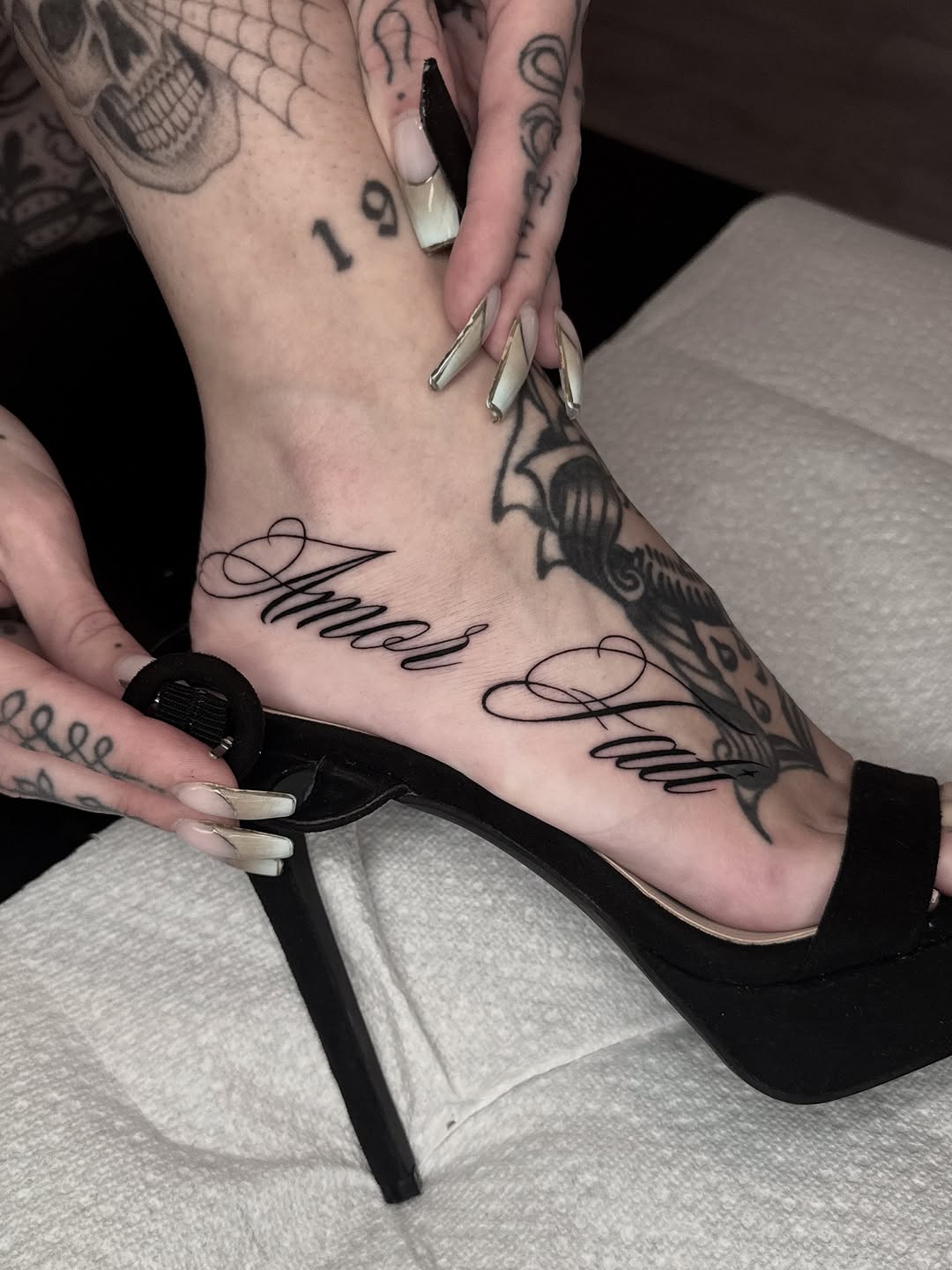 Tattoo by @ink.weesel โ lettering_script, illustrative