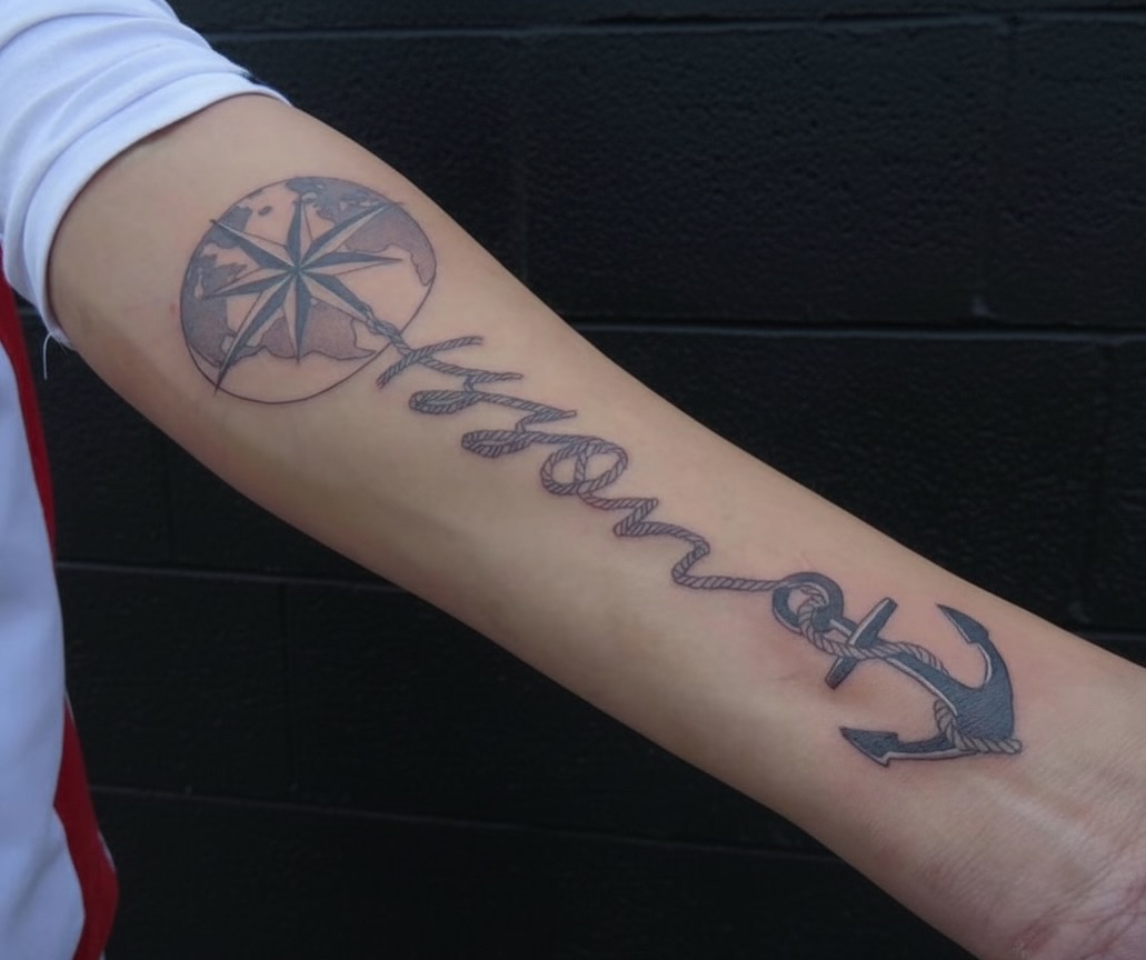 Tattoo by @sydneywalkintattoo — lettering_script