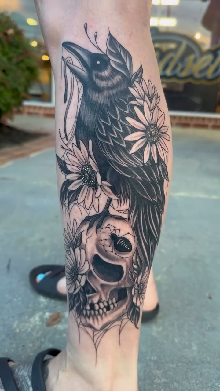 Tattoo by @prolific.tattoos — illustrative, black_and_grey