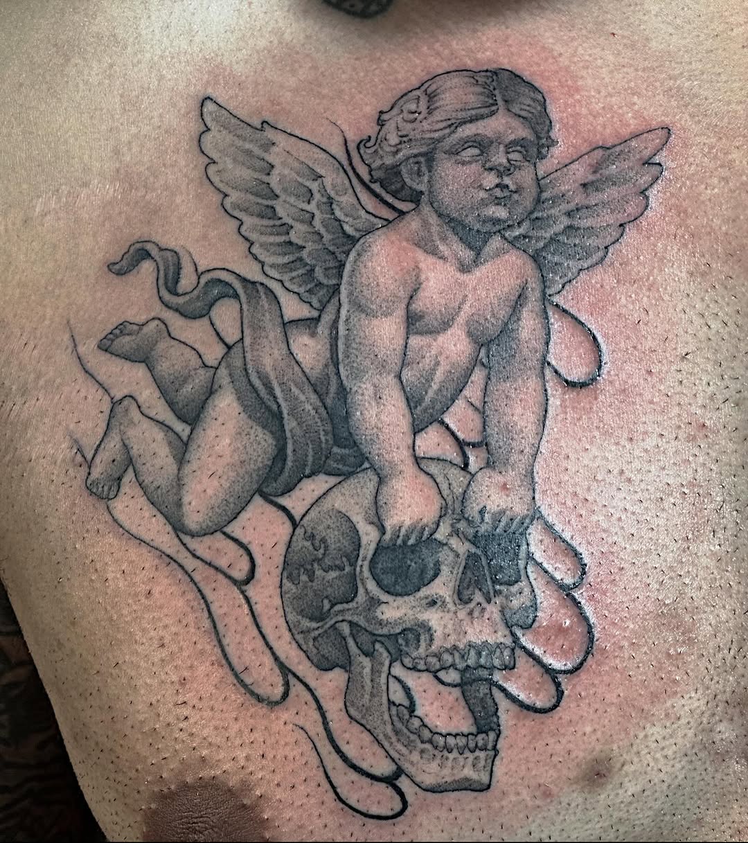 Tattoo by @justinhendrick — realism, black_and_grey