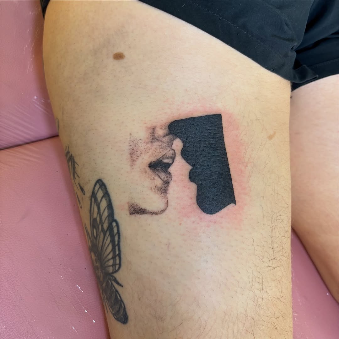 Tattoo by @cress.inc — black_and_grey, dotwork