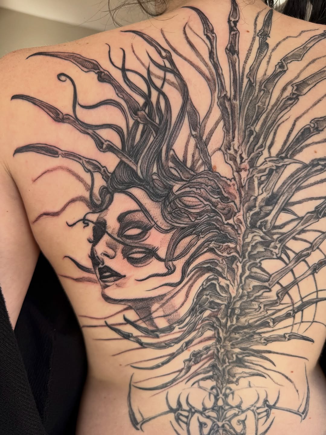 Tattoo by @blackbenny — dark_realism, blackwork