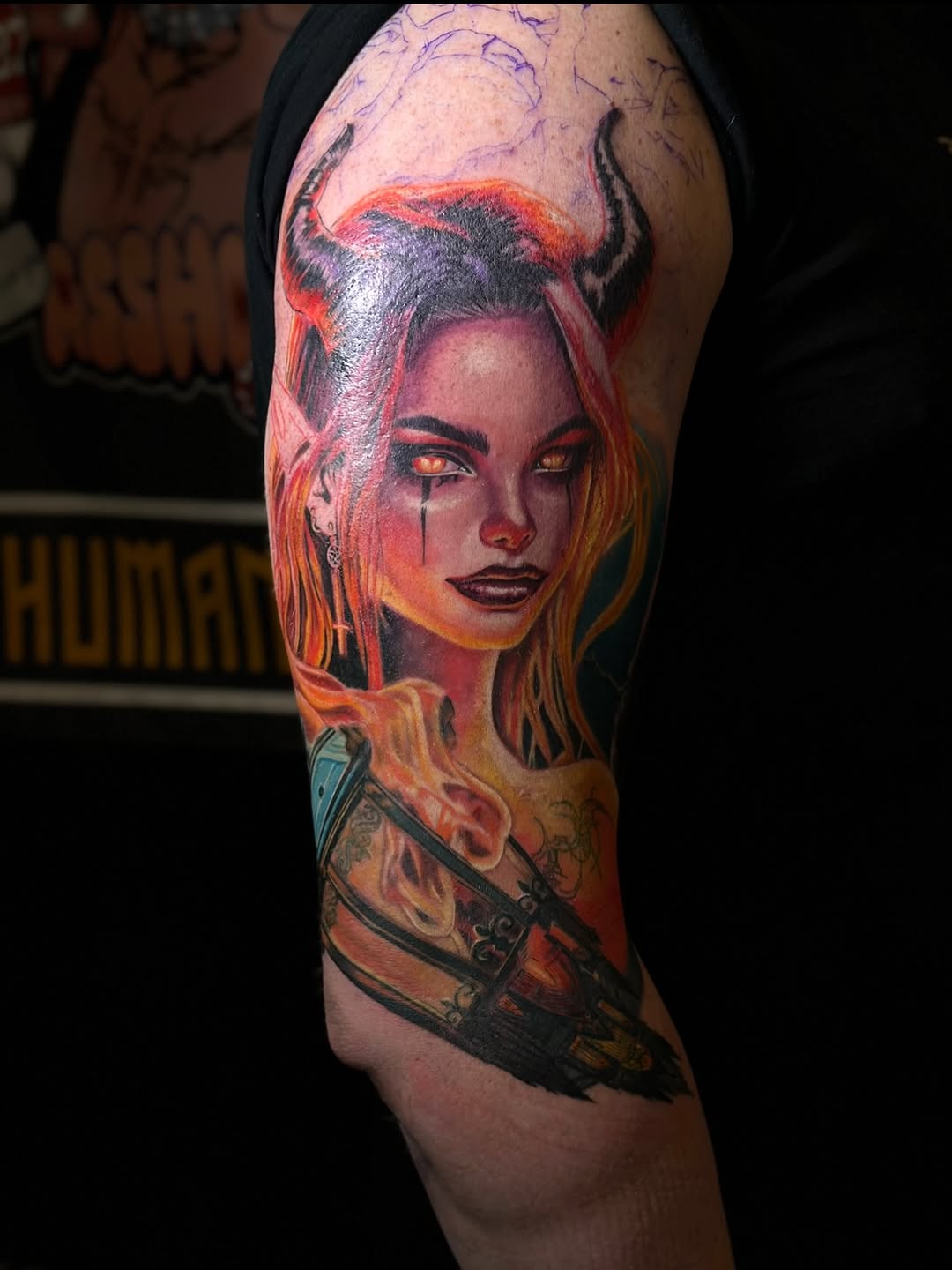 Tattoo by @dustyrose.tattoo — realism, dark_realism