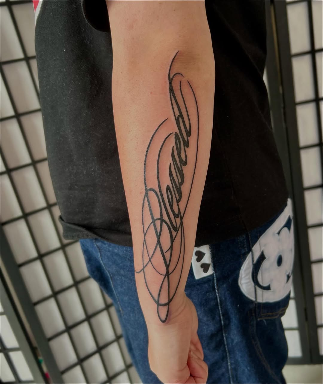 Tattoo by @ggstylestattoo — lettering_script, fine_line