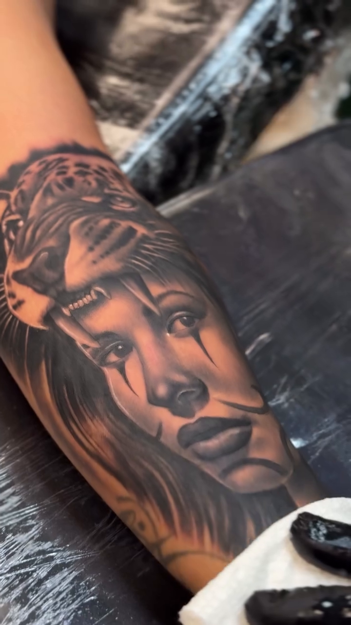 Tattoo by @nickcordovatattoos — black_and_grey, realism