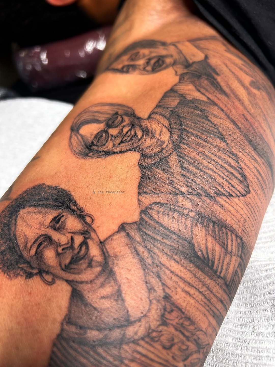 Tattoo by @taztheartist.tattoos โ realism, black_and_grey