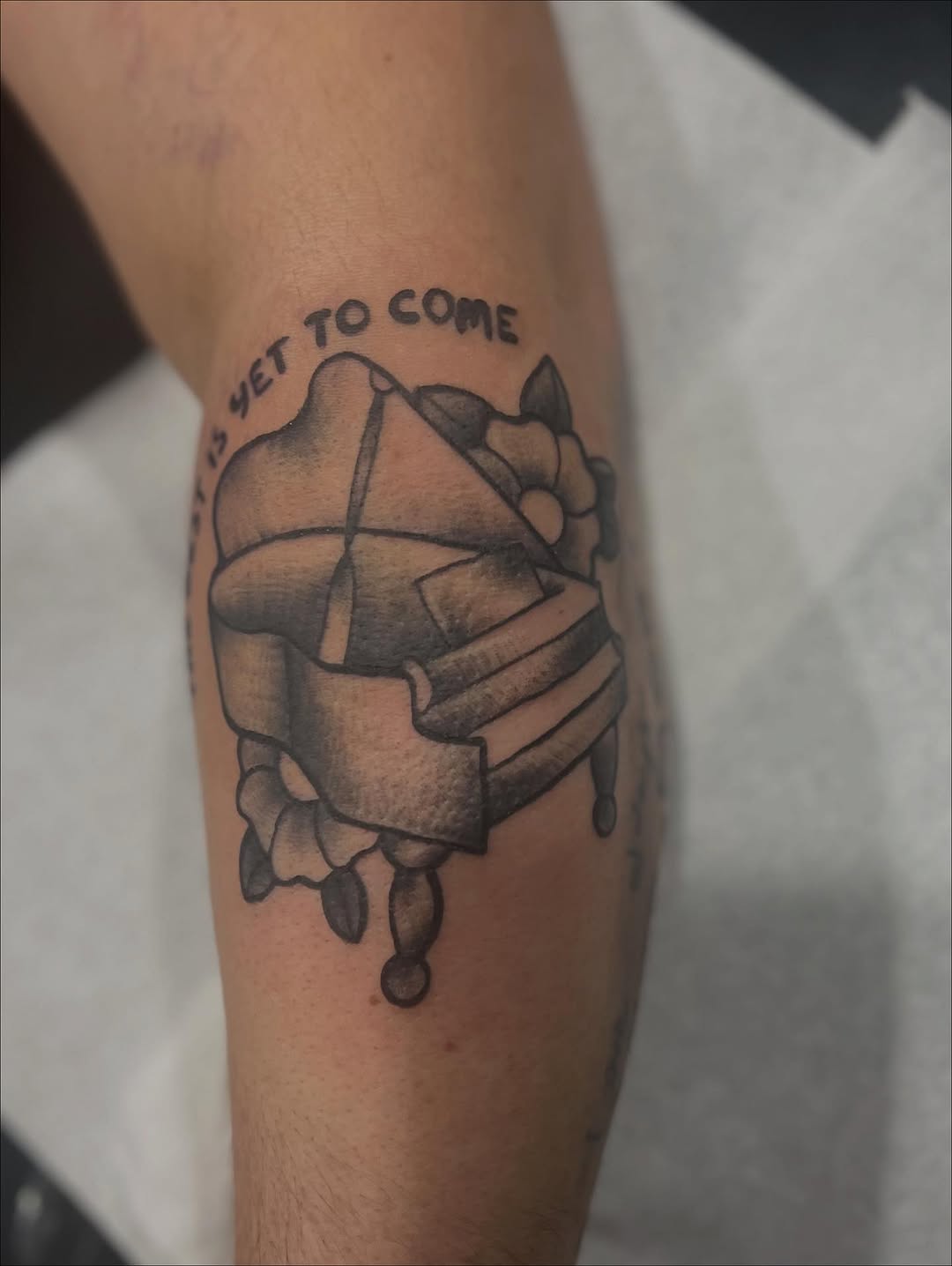 Tattoo by @katiemothafuckinsayre — american_traditional, lettering_script