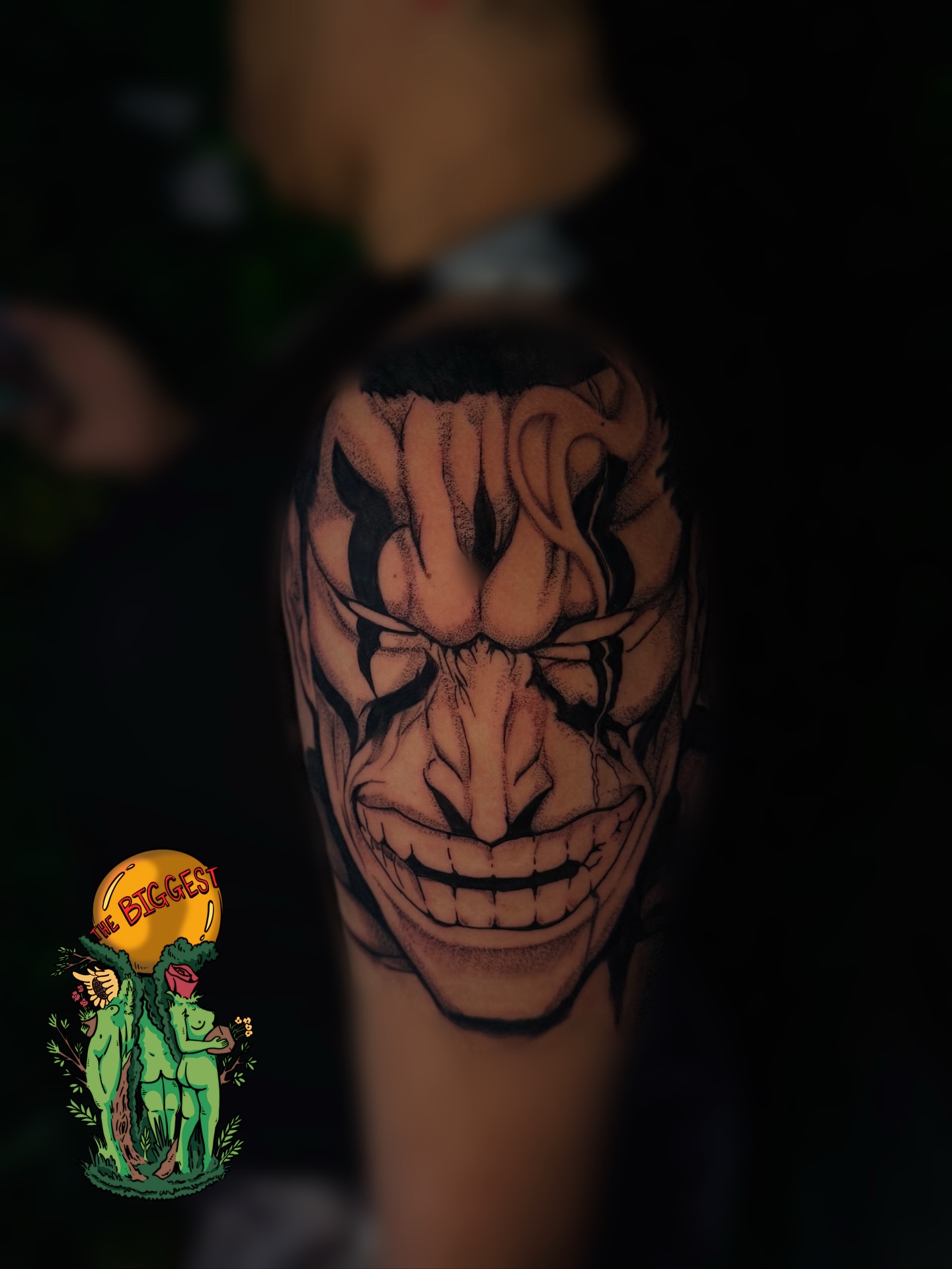 Tattoo by @marquesjneal — anime, dotwork
