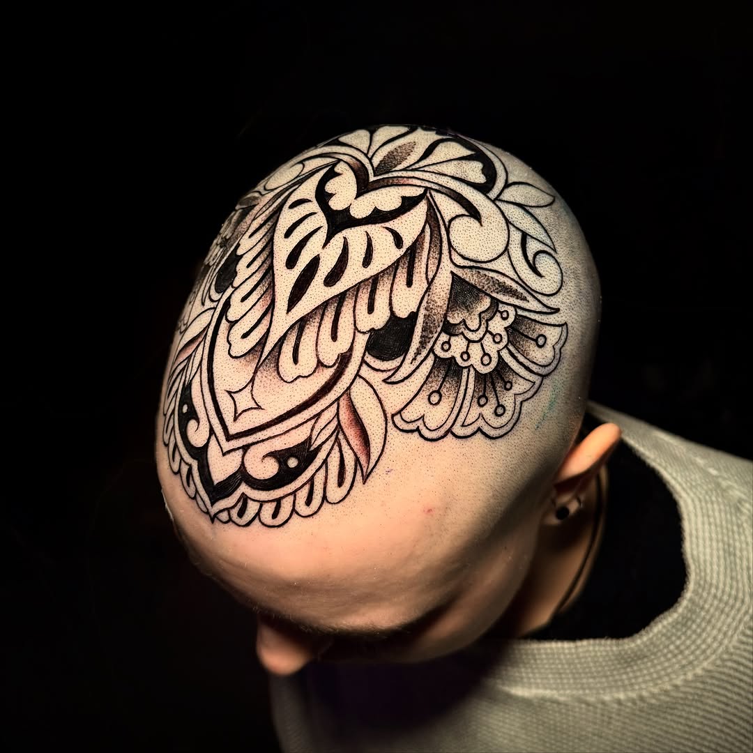 Tattoo by @inkdbydmo — black_and_grey, ornamental