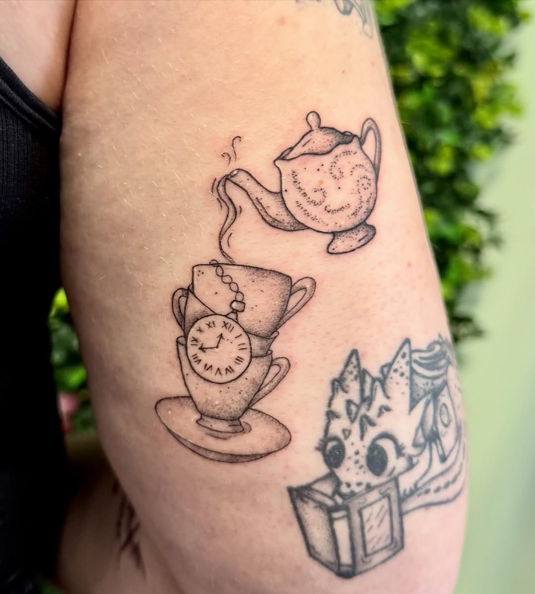Tattoo by @tramps.stamps — illustrative, dotwork