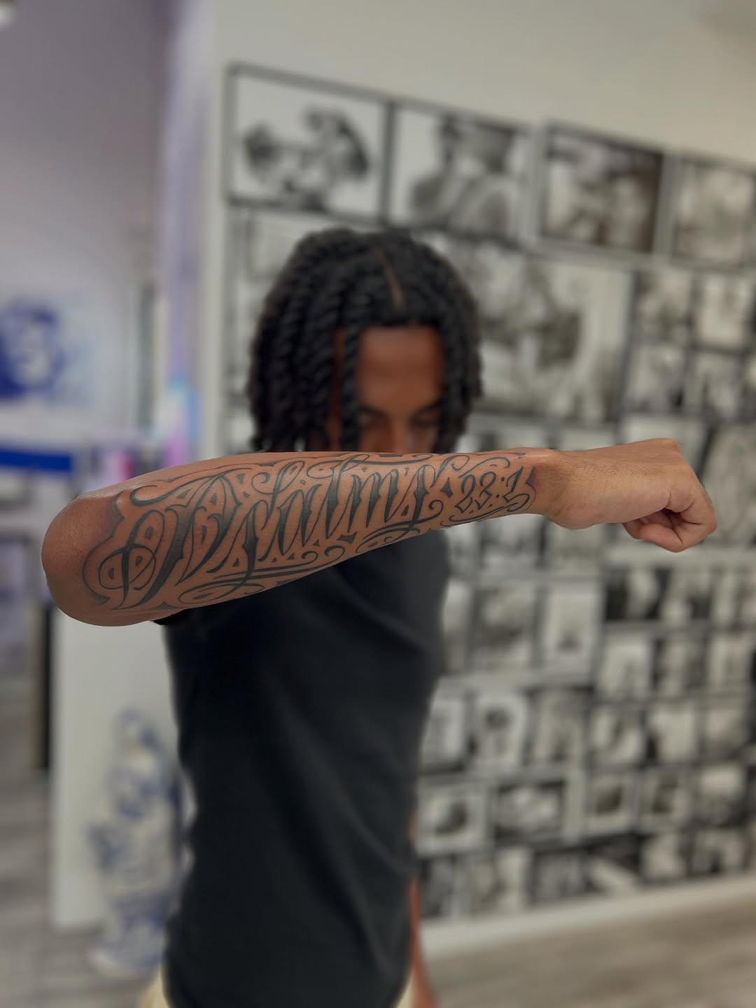 Tattoo by @peterpaychek — lettering_script, chicano