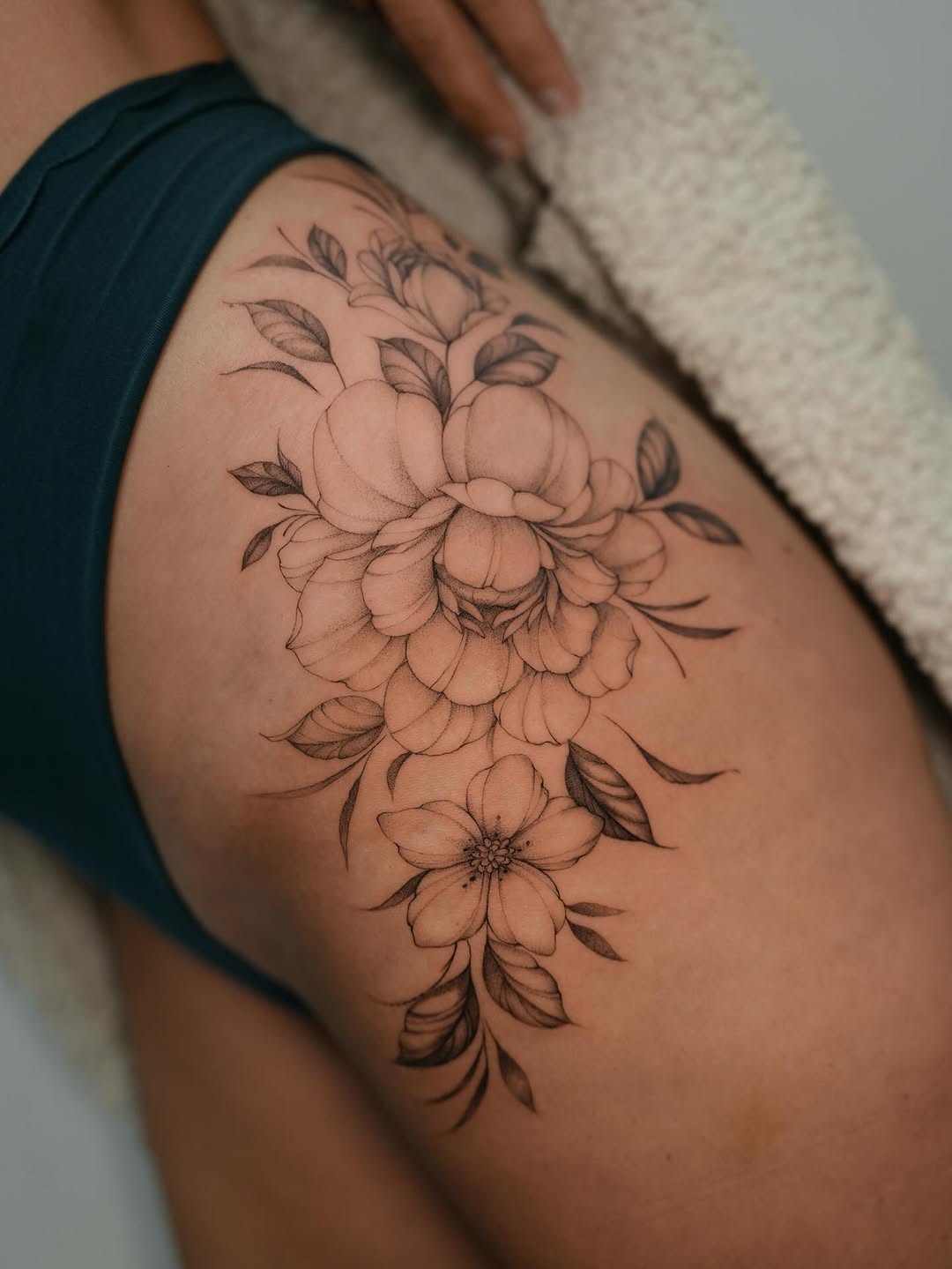 Tattoo by @lolavtattoo — fine_line, black_and_grey