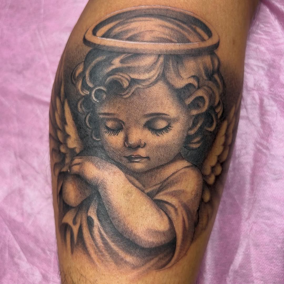 Tattoo by @inkedbysav โ realism, black_and_grey