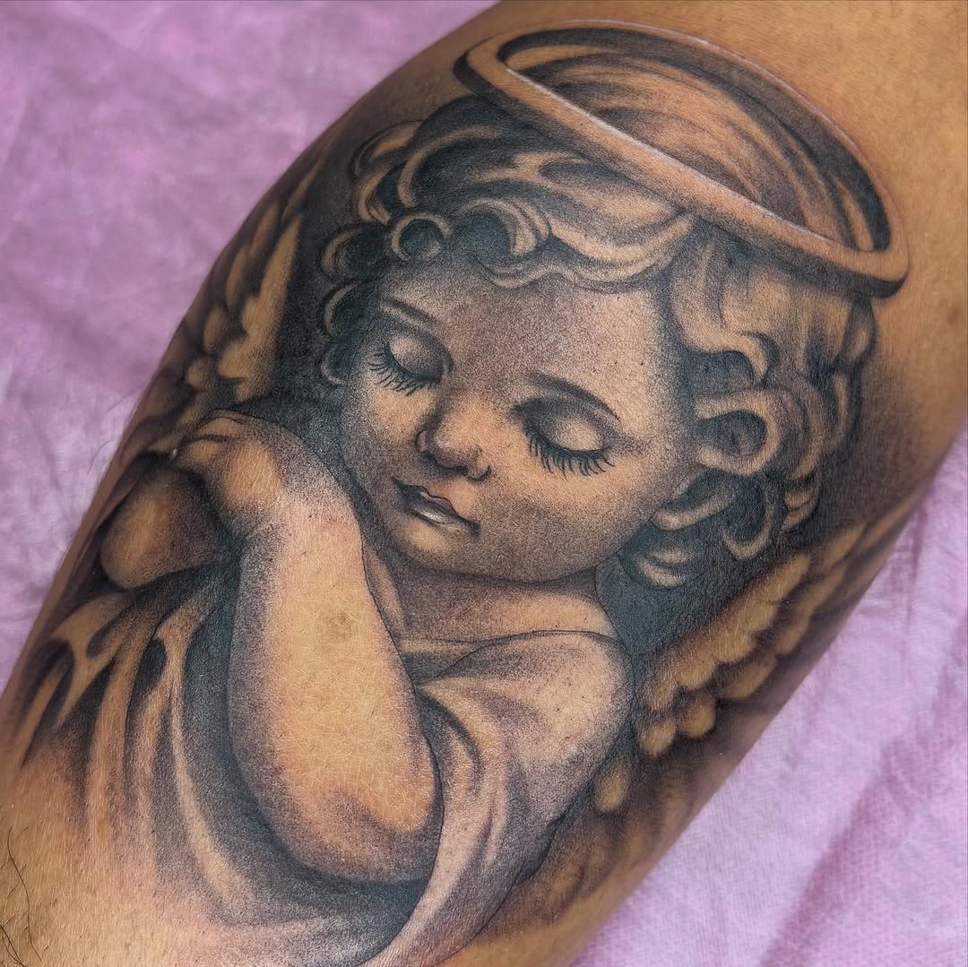Tattoo by @inkedbysav โ realism, black_and_grey