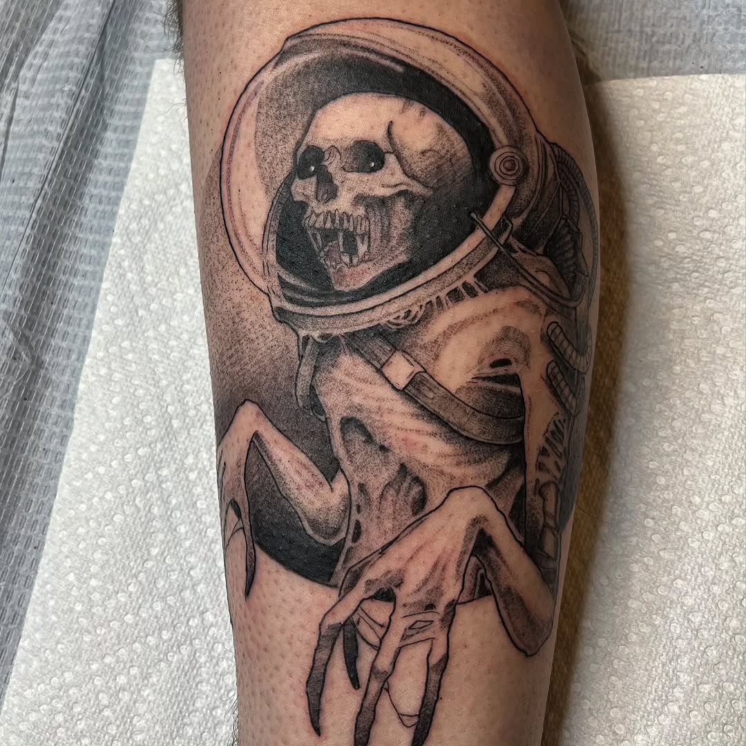 Tattoo by @phatboi915 โ dark_realism, black_and_grey