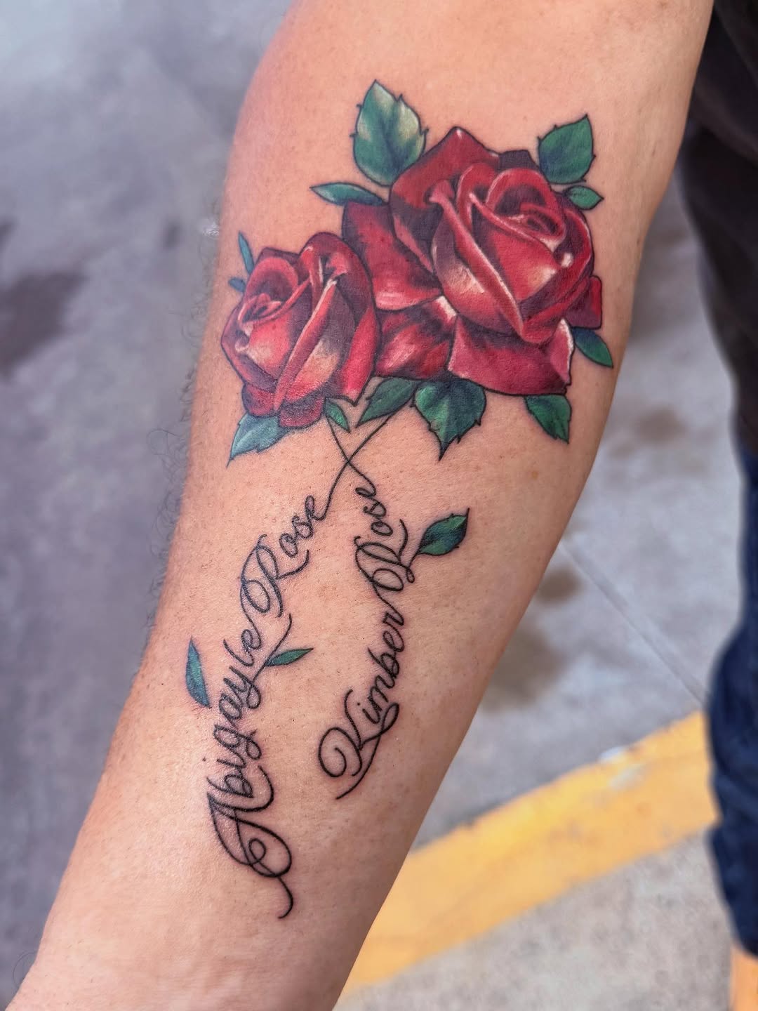 Tattoo by @candybrainink — realism, lettering_script