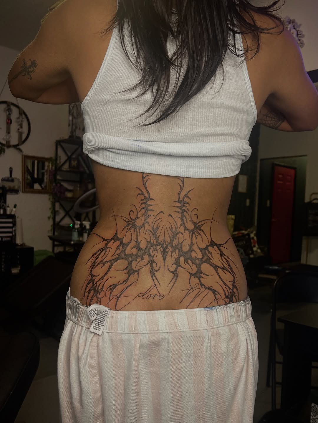 Tattoo by @sanguis_venus_tattoo — blackwork, illustrative