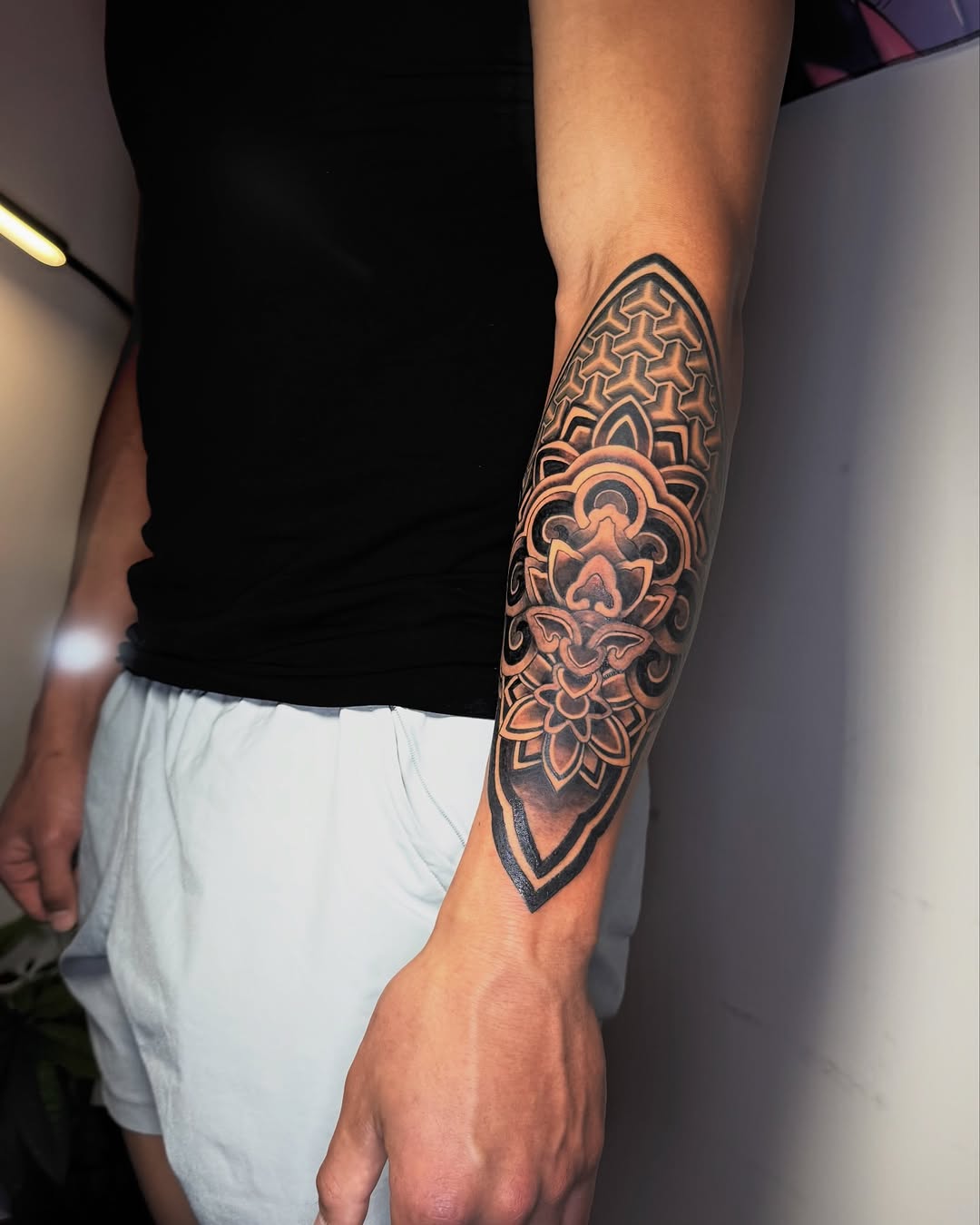 Tattoo by @ivyleetattoo — geometric, ornamental