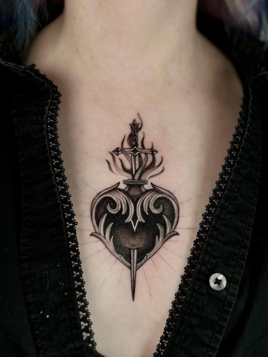 Tattoo by @pixisoda โ black_and_grey, ornamental
